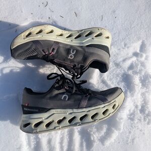 On Running Black and White Athletic Shoes